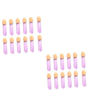 NOLITOY 200 Pcs Eye Shadow Make up for Face Eyeshadow Oval Sponge Brush Eyeshadow Miss Set 3.6X1.2 cmx2pcs Violetx2pcs