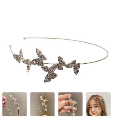 Fomiyes Golden Rhinestone Butterfly Hair Band | Crystal Bridal & Wedding Accessories for Women & Girls - Buy Online on GoSupps.com