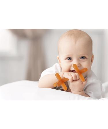 Moonjax Natural Rubber Baby Teething Toy - CPSIA Certified for Infants, Toddlers, Newborns - Buy Online on GoSupps.com