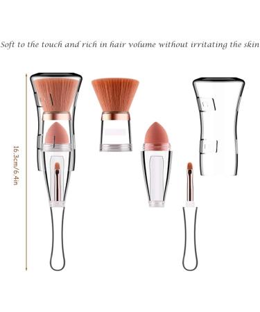 COTTILE 3 in 1 Premium Travel Makeup Brush Set - Foundation Blending & Powder Brushes for Effortless Beauty Everywhere - Buy Online on GoSupps.com