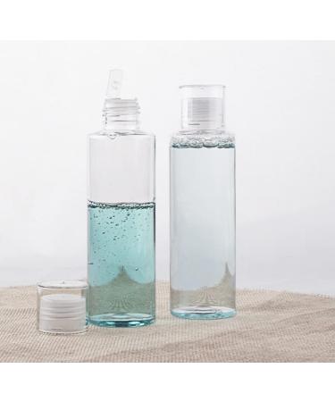 Vasana 3PCs Transparent Double Cap Plastic Bottles - 5oz Travel Cosmetic Vials with Flip Cap - Buy Online on GoSupps.com