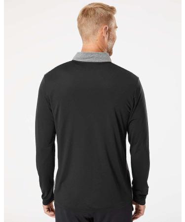 adidas Men's Heather Block Print Quarter-Zip Pullover - Large Grey Three Melange - Buy Online on GoSupps.com