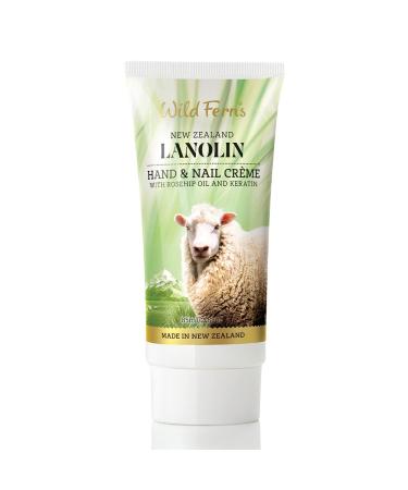 Wild Ferns Lanolin Hand and Nail Cr me with Rosehip Oil & Keratin 93% Natural 85 milliliters