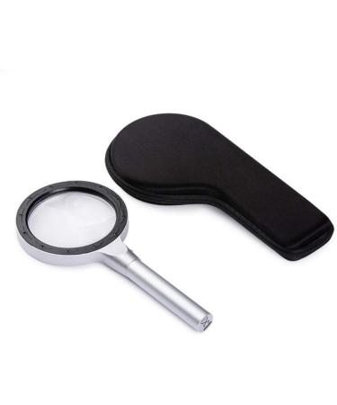 Reading Magnifier 10X 20X Handheld Illuminated Magnifier with 12 LED Lights High Clarity Compatible with Reading Inspection Exploring Good Times - Buy Online on GoSupps.com