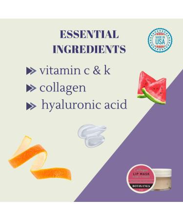Collagen Watermelon Sugar Kiss Lip Mask Plump & Hydrate with Hyaluronic Acid - Made in the USA Botanicals by W.D.D - Buy Online on GoSupps.com