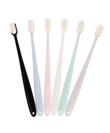 Lurrose 6st toothbrush prosthesis cleaning brush silicone cleaning brush available hard prosthesis brush sensitive gums gum gum cleaning brush pp captivity household child
