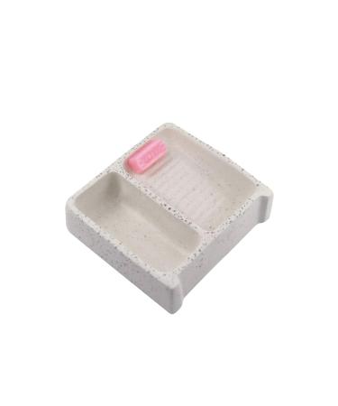 Lavaderito | Mexican Lavaderito for Sponge and Brush Cleaner | Multi-Use Mini Cement Mexican Wash Board | Lavaderito Miniatura Artesanal Includes Mini Zote | Hecho en Mexico (Blanco)