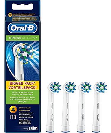 Oral-B Cross Action Heads, Pack of 4 White 4 Count (Pack of 1)