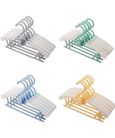 JSF Baby Clipping Hanger - 20-Pack Stackable Children's Clothes Hangers (28-37cm) - Versatile Plastic Hangers for Baby Wardrobes - 4 Color Options - Buy Online on GoSupps.com