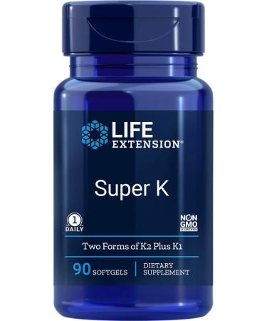 Life Extension Super K with Advanced K2 Complex Softgels, 90 Softgels (3 Pack)