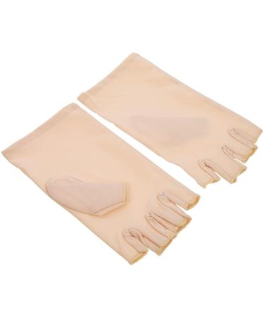 minkissy 2 Pairs Nail Gloves Nail Light Half Finger Gloves Light Protection Glove Manicures Protection Gloves Nail Gel Uv Protection Manicure Gloves Spandex Protector Fingerless Miss - Buy Online on GoSupps.com