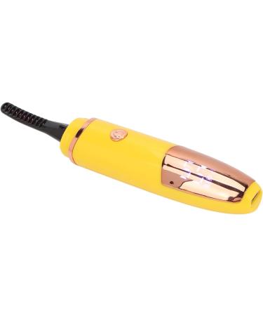 Qukaim Rechargeable Lash Curler Heated Eyelash Curler 4 Temperature Gears 360 Curling Styling Tool Yellow - Buy Online on GoSupps.com