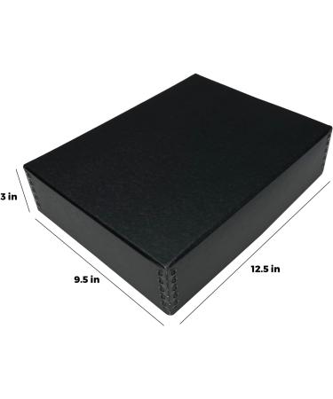 Lineco 9x12 Black Museum Archival Storage Box, Acid-Free, Metal Edge - 2 Pack. Protect Photos, Documents, Crafts - Classic Black - Buy Online on GoSupps.com