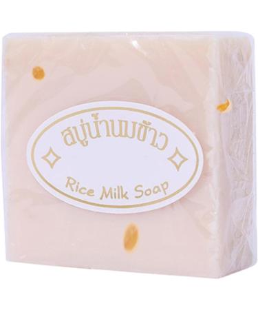 Rice Milk Soap Bar | Soft Natural Thai Goat Milk Rice Soap | 3pcs Handmade Polish Soap Rice Soap for Body Cleansing Face Body Body Hands Child - Buy Online on GoSupps.com