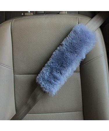 Suntrade Soft Lambskin Seat Belt Covers Safety Shoulder Pads for Adults & Kids Gray Car Accessories - Buy Online on GoSupps.com