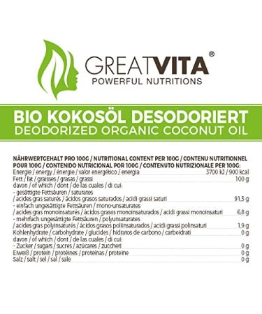 GreatVita Organic Coconut Oil 5000 ml - Tasteless Deodorized Coconut Oil in Bucket for Cooking & Health Benefits - Buy Online Internationally - Buy Online on GoSupps.com