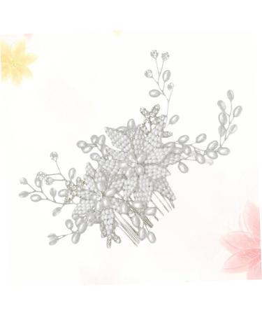 FRCOLOR Bridal Hair Comb hair DIY clips for hair rhinestone headpiece bridal headpiece wedding hair clip floral headpiece rhinestone hair clip hair pin crystal bride hair Floral Hair Clips - Buy Online on GoSupps.com