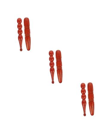 Minkissy acupuncture rod unique massage devices portable acupuncture massager manual massage device foot massager for feet skiing massage accessories care acupuncture pen made of wood