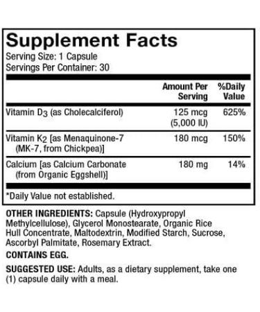 Dr. Mercola Calcium with Vitamins D3 & K2 - 30 Capsules for Bone Health - Buy Online on GoSupps.com