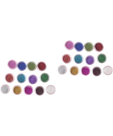 FOMIYES 24 Boxes Eye Shadow Powder Glitter Eyeshadow Pigments Pearlescent Eyeshadow Palette mediumx2pcs Assorted Colorx2pcs - Buy Online on GoSupps.com