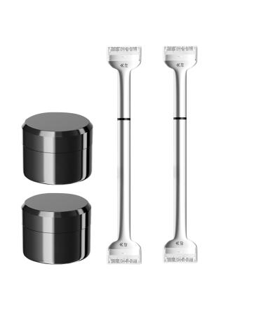 Lower Lash Stamp Reusable Lower Eyelash Extensions Stamps Quick Eye Makeup Tool 2-in-1 Waterproof Sweatproof Eye Makeup Tool for Beginner (2*brown)
