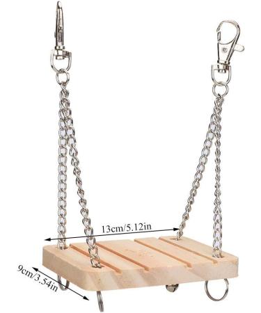 Premium Hamster Swing & Toys | Wooden Hanging Beds for Hamsters Mice Guinea Pigs & Chinchillas - Ideal Pet Accessories - Buy Online on GoSupps.com