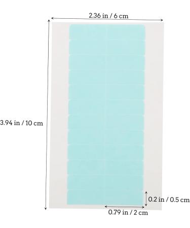 DOITOOL 5 Sheets Double-sided Tape Hair Extension Holder Wig Tape for Hair Double Sides Tape Invisible Tape Double Side Tape Waterproof Tape Water Proof Adhesive Supplies 2X0.5X0.1CM Blue - Buy Online on GoSupps.com