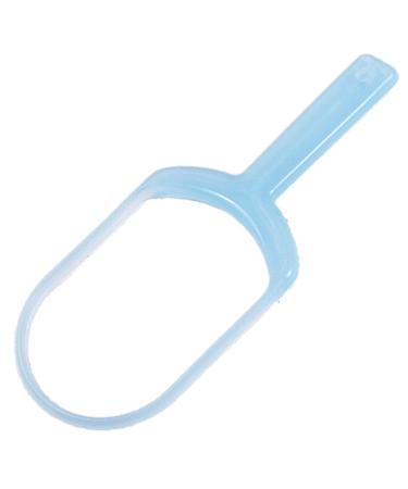 Ruilogod Plastic Oral Care Tongue Cleaner Scraper Blue