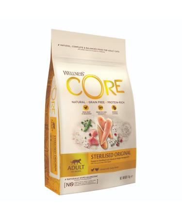 Wellness Core Original Sterilized Cat Food, Natural and Grain Free, Chicken/Turkey, 4 kg
