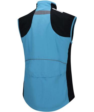 Airtracks Women's Functional Bicycle Annoy - Lightweight Wind & Water-Repellent Running Vest - Reflective XL Light Blue - Buy Online on GoSupps.com