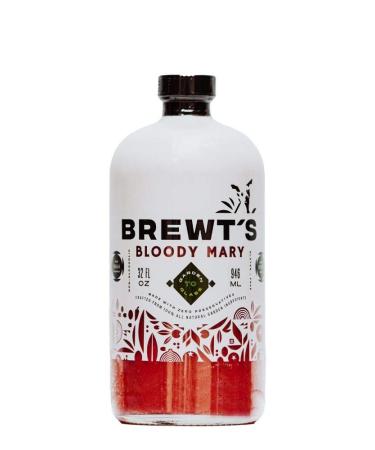 Brewt's Bloody Mary Mix (Brewt's Bloody Mary, 32 oz) | 100% All Natural, Truly Handcrafted, Premium Bloody Mary Mix | Low Sodium, No Preservatives, Made By Us Brewt's Bloody Mary 32 Fl Oz (Pack of 1)