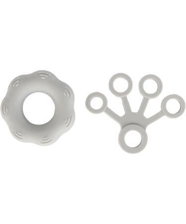 Finger Exerciser Hand Finger Stretch Band Washable Finger Stretcher Hand Grip Strengthener Portable Silicone Lightweight for Home for Weak Hands Light Gray - Buy Online on GoSupps.com