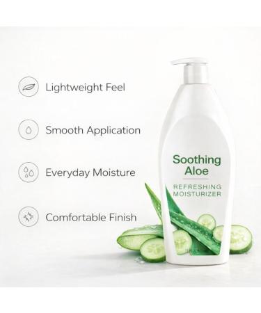 Aloe Vera Hand and Body Lotion for Dry Skin Daily Moisturizing Lotion with Smooth Texture Lightweight Feel Large 21 oz Bottle - Buy Online on GoSupps.com