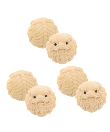 Inoomp 6 Cut Handball handball handball balls Practical balls massage hand Relaxation Balls Handmilling Massage Balls Decorative Hand Balls Hand Fitness Balls Hand massage balls 4.00x3.50x3Pcs light gelbx3st