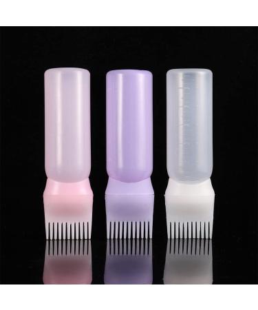 Vctitil 3Pcs Root Comb Applicator Bottle - 6oz Lightweight Hair Dyeing Tool with Graduated Scale for Hair Color & Oil Application - Buy Online on GoSupps.com