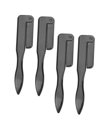 Mipcase 4pcs Eyelash Comb Stainless Steel Eyebrow Brush Eye Lash Applicator Grooming Eyebrow Comb Mini Lash Comb Brow Brush Comb Eyelash for False Lashes Eyelash Mascara Portable Handle