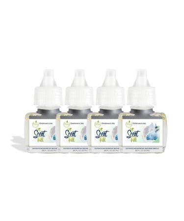Scent Fill Christmas in July Plug in Air Freshener 4 Scented Oil Refills