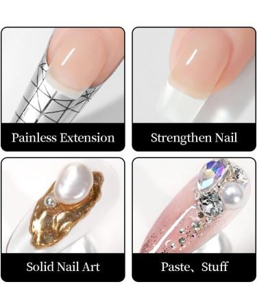 Gel for Nail Extension Manicure Poly Nail Gellac 56ml Builder uv led Gel Polish Semi-Permanent Nude Natural Acryl Varnish - (Color: Gel for extension-19) - Buy Online on GoSupps.com