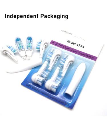 Sensitive Replacement Toothbrush Heads for Oral-B Cross Action Power - Compatible with 3733 4732, Rotating Powerhead and Crisscross Bristles (White) - Buy Online on GoSupps.com