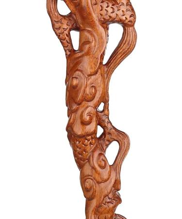 Wooden Cane Solid Walking Stick Wooden Cane Crutches with Mahogany Hand Carved Faucet Cane Walking Cane Length: 93X15cm for Elderly Seniors Independence - Buy Online on GoSupps.com