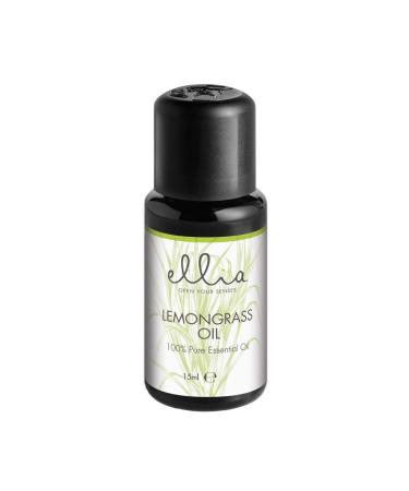 Ellia Aroma Diffuser Lemongrass Essential Oil Mix Pure Aromatherapy Diffusing Uplifting Lemony + Fresh Inspire Motivation + Clarity Gives Air a Freshening Boost Long Lasting Bottle 15 ml