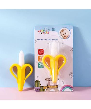 Baby Banana Gum Molar Stick bite Lok Food Silicone Fruit Gum Training Toothbrush - Buy Online on GoSupps.com