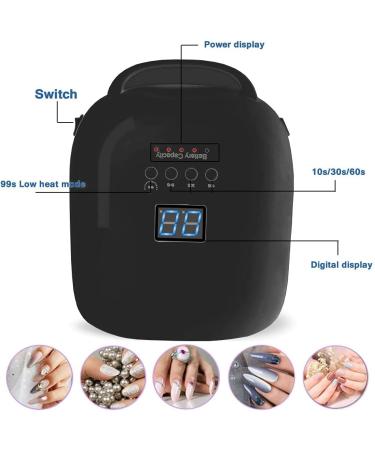 LED Gel Nail Lamp 86W Rechargeable Cordless UV Nail Dryer 18000mAH Wireless Fast Nail Polish Curing Lamp Professional Nail Art Manicure Tools - Buy Online on GoSupps.com