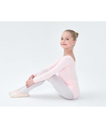 Danswan Long Sleeve Leotard for Girls | Ballet Pink Gymnastic Bodysuit | Classic 13-14 Years - Buy Online on GoSupps.com