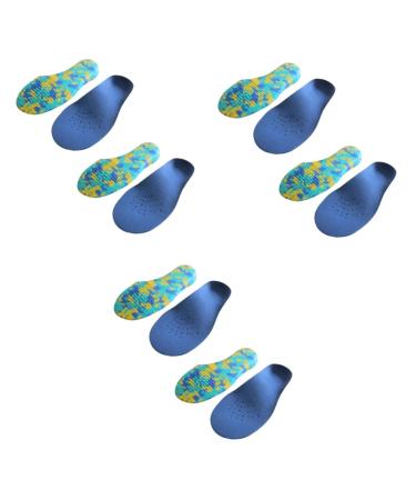 Healvian 6 Pairs Shoe Inserts Foot Support Arch Support Insoles Kids Cushioning Support Insoles Athletic Shoe Insert Kids Correction Kids Orthotic Shoe Insole Orthotics Care Child