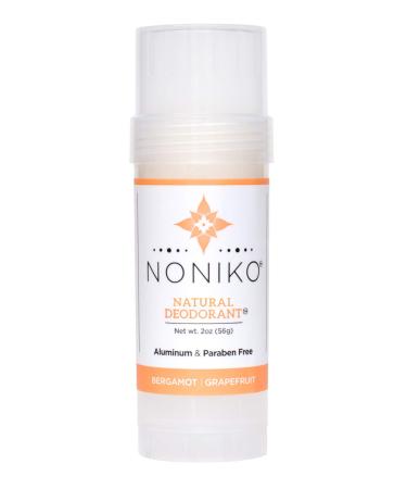 Noniko Natural Deodorant - Natural Deodorant  Free of Aluminum  Parabens  Animal Cruelty - Men & Woman Guarantee to Work All Day Long! Bergamot Grapefruit - Single