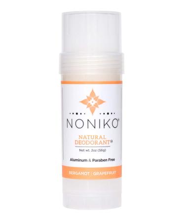 Noniko Natural Deodorant - Natural Deodorant  Free of Aluminum  Parabens  Animal Cruelty - Men & Woman Guarantee to Work All Day Long! Bergamot Grapefruit - Single