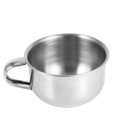 Buy Tbest Men's Shaving Cream Ceramic Soap Mug - Stainless Steel Shaving Bowl with Handle | International Shipping Available - Buy Online on GoSupps.com