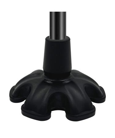 XSL Cane Tips - 34 Inch Replacement - Heavy Duty Rubbers Self Standing 6 Support Feets Base Replacement Walking Canes Walking Sticks Folding Canes - 6 Prong Rubber Cane Foot Pad (Black) - Buy Online on GoSupps.com