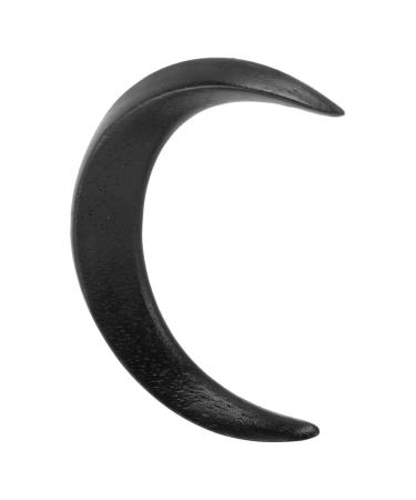 Moon Hairpin Exquisite Small Size Decorative Moon Hair Fork for Daily Travel (Black)